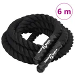 Battle rope svart 6 m 4,5 kg polyester